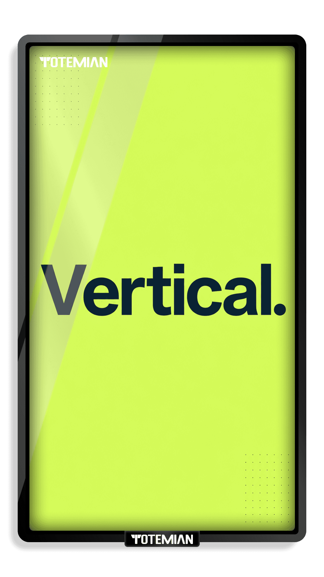 Vertical Brandboard display in a venue
