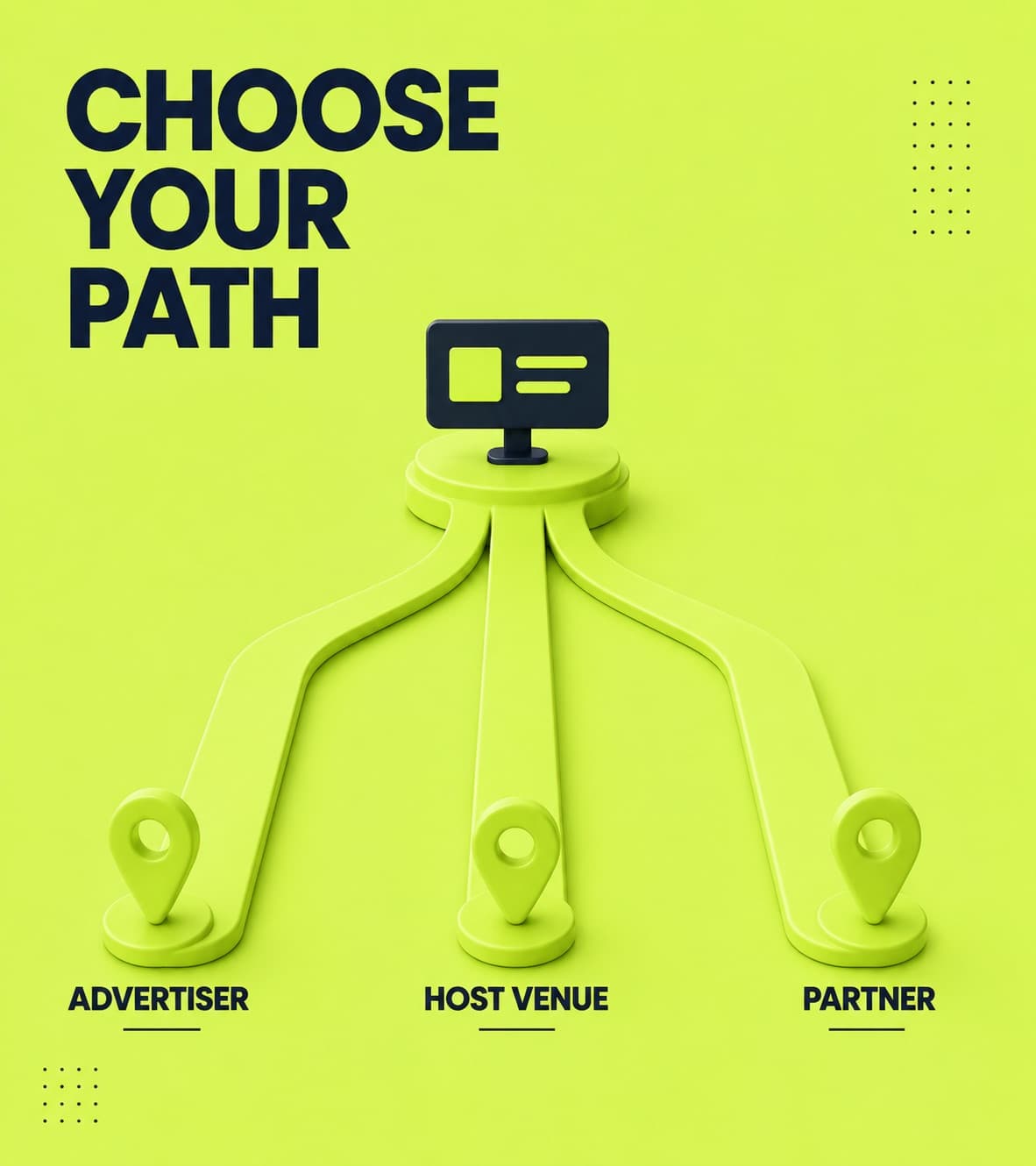 Advertiser and venue roles on the Totemian network