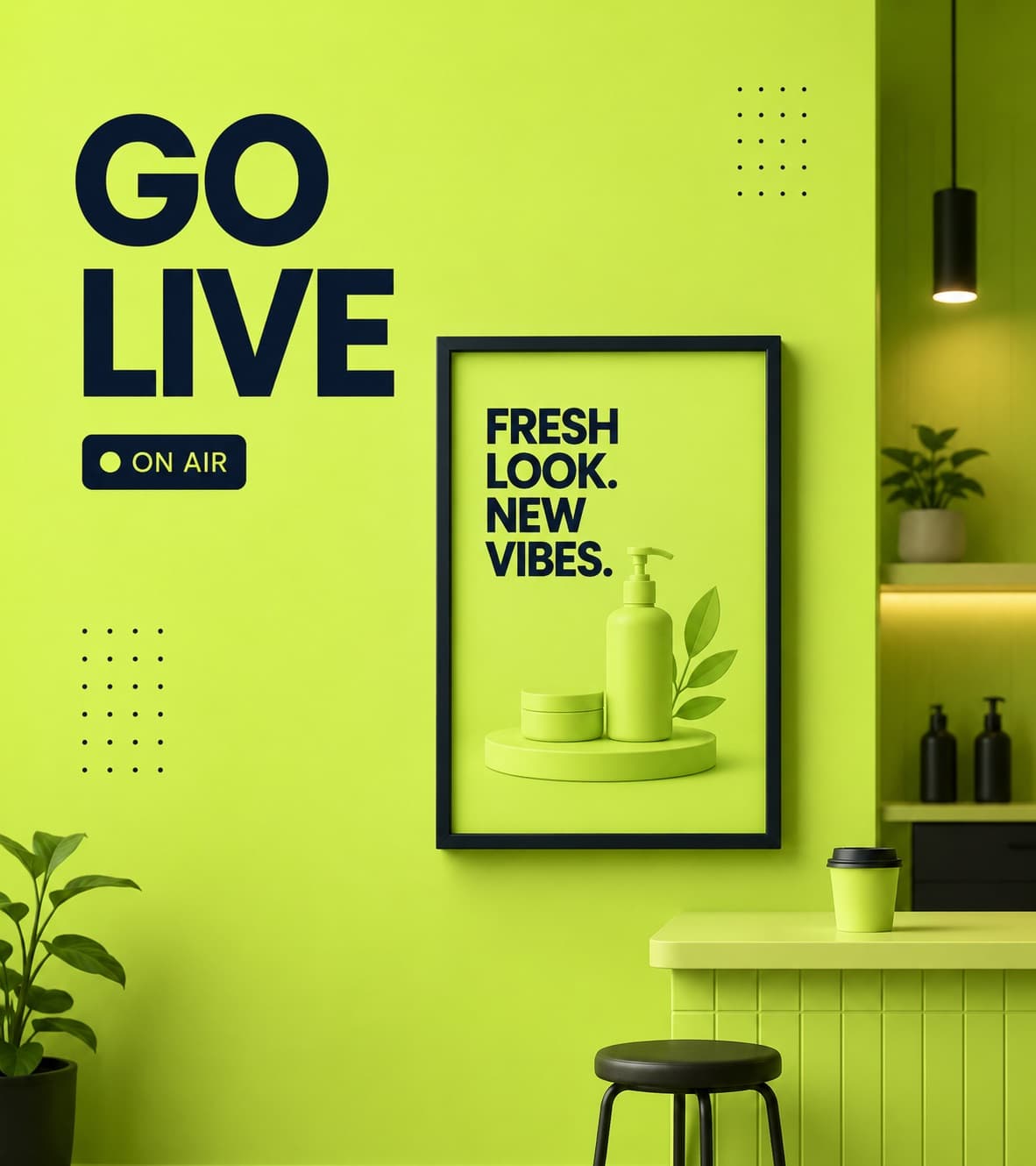 Live Brandboard display inside a venue